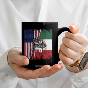 Mexican American Pride Coffee Mug Bicultural Heritage Girl Vintage Flag TS12 Print Your Wear