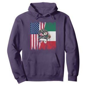 Mexican American Pride Hoodie Bicultural Heritage Girl Vintage Flag TS12 Purple Print Your Wear