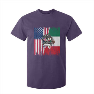 Mexican American Pride T Shirt For Kid Bicultural Heritage Girl Vintage Flag TS12 Purple Print Your Wear