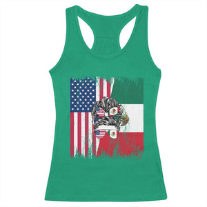 Mexican American Pride Racerback Tank Top Bicultural Heritage Girl Vintage Flag TS12 Irish Green Print Your Wear