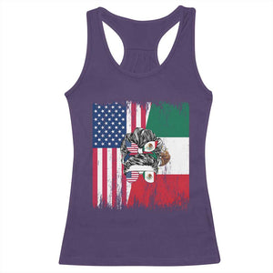 Mexican American Pride Racerback Tank Top Bicultural Heritage Girl Vintage Flag TS12 Purple Print Your Wear