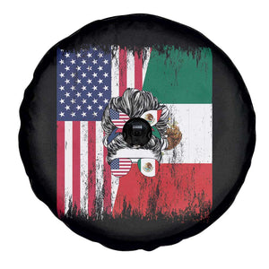 Mexican American Pride Spare Tire Cover Bicultural Heritage Girl Vintage Flag TS12 Print Your Wear