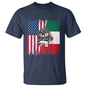 Mexican American Pride T Shirt Bicultural Heritage Girl Vintage Flag TS12 Navy Print Your Wear