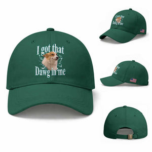 I Got That Dawg In Me Baseball Cap Funny Corgi Dog Meme TS12 Baseball Cap Universal Fit Irish Green Print Your Wear