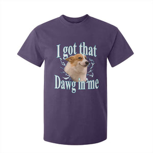I Got That Dawg In Me T Shirt For Kid Funny Corgi Dog Meme TS12 Purple Print Your Wear
