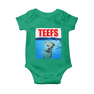 Chihuahua Dog Meme Baby Onesie Funny Horror Movie Poster Dog Teefs TS12 Irish Green Print Your Wear