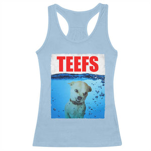 Chihuahua Dog Meme Racerback Tank Top Funny Horror Movie Poster Dog Teefs TS12 Light Blue Print Your Wear