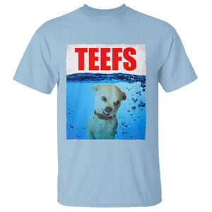Chihuahua Dog Meme T Shirt Funny Horror Movie Poster Dog Teefs TS12 Light Blue Print Your Wear