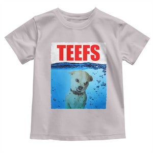 Chihuahua Dog Meme Toddler T Shirt Funny Horror Movie Poster Dog Teefs TS12 Ice Gray Print Your Wear