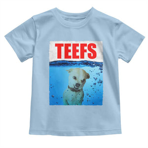 Chihuahua Dog Meme Toddler T Shirt Funny Horror Movie Poster Dog Teefs TS12 Light Blue Print Your Wear