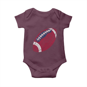 Patriotic Polka Dot Football Baby Onesie Dot Day Gift