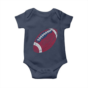 Patriotic Polka Dot Football Baby Onesie Dot Day Gift