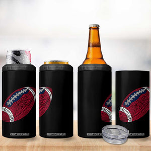 Patriotic Polka Dot Football 4 in 1 Can Cooler Tumbler Dot Day Gift