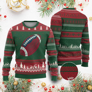 Patriotic Polka Dot Football Ugly Christmas Sweater Dot Day Gift