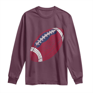 Patriotic Polka Dot Football Long Sleeve Shirt Dot Day Gift