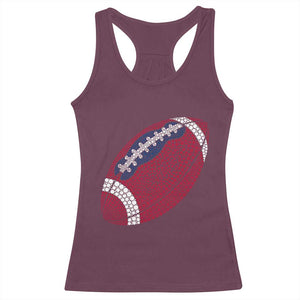 Patriotic Polka Dot Football Racerback Tank Top Dot Day Gift