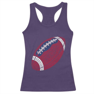 Patriotic Polka Dot Football Racerback Tank Top Dot Day Gift