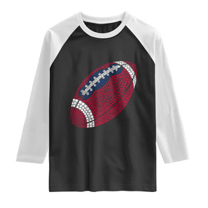 Patriotic Polka Dot Football Raglan Shirt Dot Day Gift