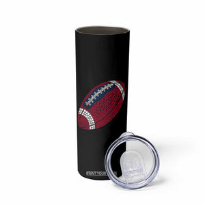 Patriotic Polka Dot Football Skinny Tumbler Dot Day Gift