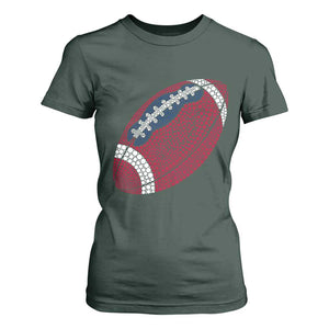 Patriotic Polka Dot Football T Shirt For Women Dot Day Gift