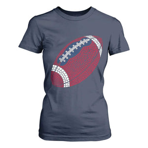 Patriotic Polka Dot Football T Shirt For Women Dot Day Gift