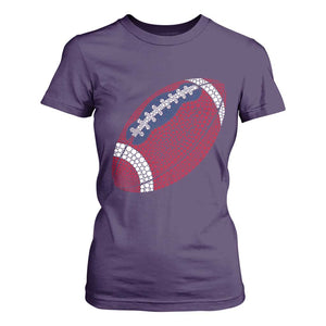 Patriotic Polka Dot Football T Shirt For Women Dot Day Gift