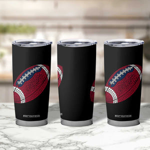 Patriotic Polka Dot Football Tumbler Cup Dot Day Gift