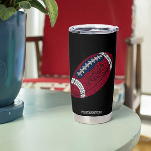 Patriotic Polka Dot Football Tumbler Cup Dot Day Gift