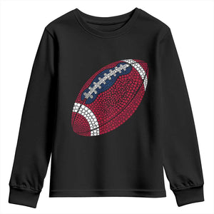 Patriotic Polka Dot Football Youth Sweatshirt Dot Day Gift