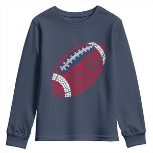 Patriotic Polka Dot Football Youth Sweatshirt Dot Day Gift
