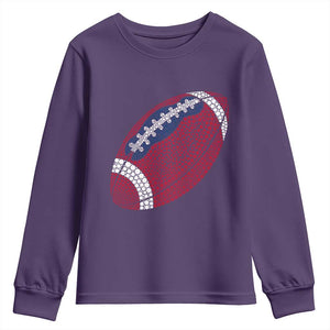Patriotic Polka Dot Football Youth Sweatshirt Dot Day Gift