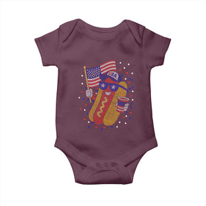 International Dot Day Hotdog Baby Onesie Red White Blue Polka Dots