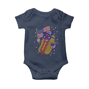 International Dot Day Hotdog Baby Onesie Red White Blue Polka Dots