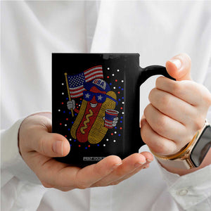 International Dot Day Hotdog Coffee Mug Red White Blue Polka Dots