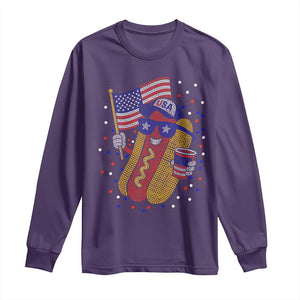International Dot Day Hotdog Long Sleeve Shirt Red White Blue Polka Dots