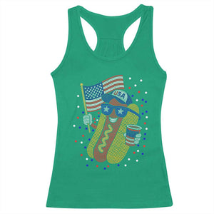 International Dot Day Hotdog Racerback Tank Top Red White Blue Polka Dots