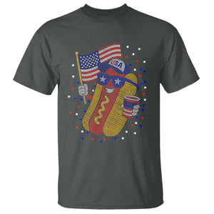 International Dot Day Hotdog T Shirt Red White Blue Polka Dots