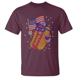 International Dot Day Hotdog T Shirt Red White Blue Polka Dots