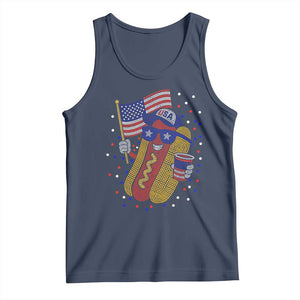 International Dot Day Hotdog Tank Top Red White Blue Polka Dots