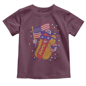 International Dot Day Hotdog Toddler T Shirt Red White Blue Polka Dots