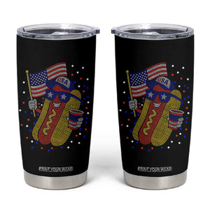 International Dot Day Hotdog Tumbler Cup Red White Blue Polka Dots