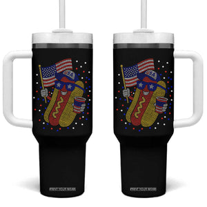 International Dot Day Hotdog Tumbler With Handle Red White Blue Polka Dots