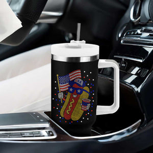 International Dot Day Hotdog Tumbler With Handle Red White Blue Polka Dots