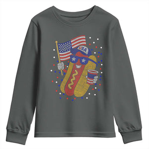 International Dot Day Hotdog Youth Sweatshirt Red White Blue Polka Dots
