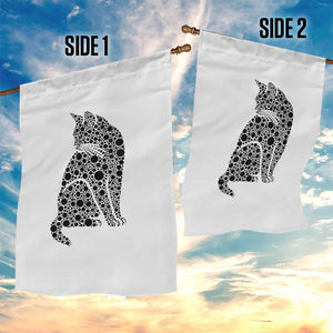 Polka Dot Black Cat Garden Flag International Dot Day Gift