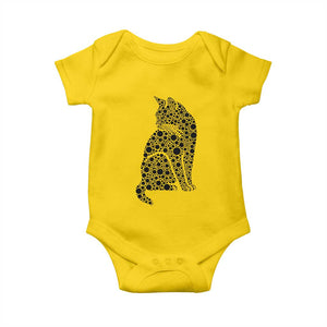 Polka Dot Black Cat Baby Onesie International Dot Day Gift