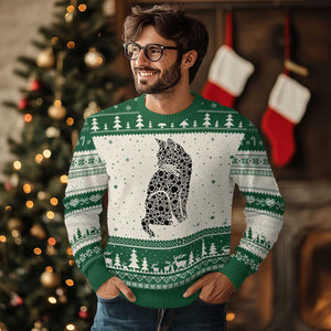 Polka Dot Black Cat Ugly Christmas Sweater International Dot Day Gift