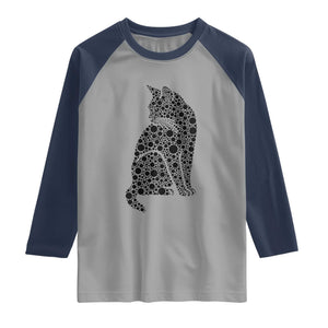 Polka Dot Black Cat Raglan Shirt International Dot Day Gift