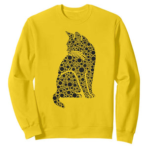 Polka Dot Black Cat Sweatshirt International Dot Day Gift