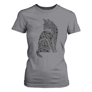 Polka Dot Black Cat T Shirt For Women International Dot Day Gift